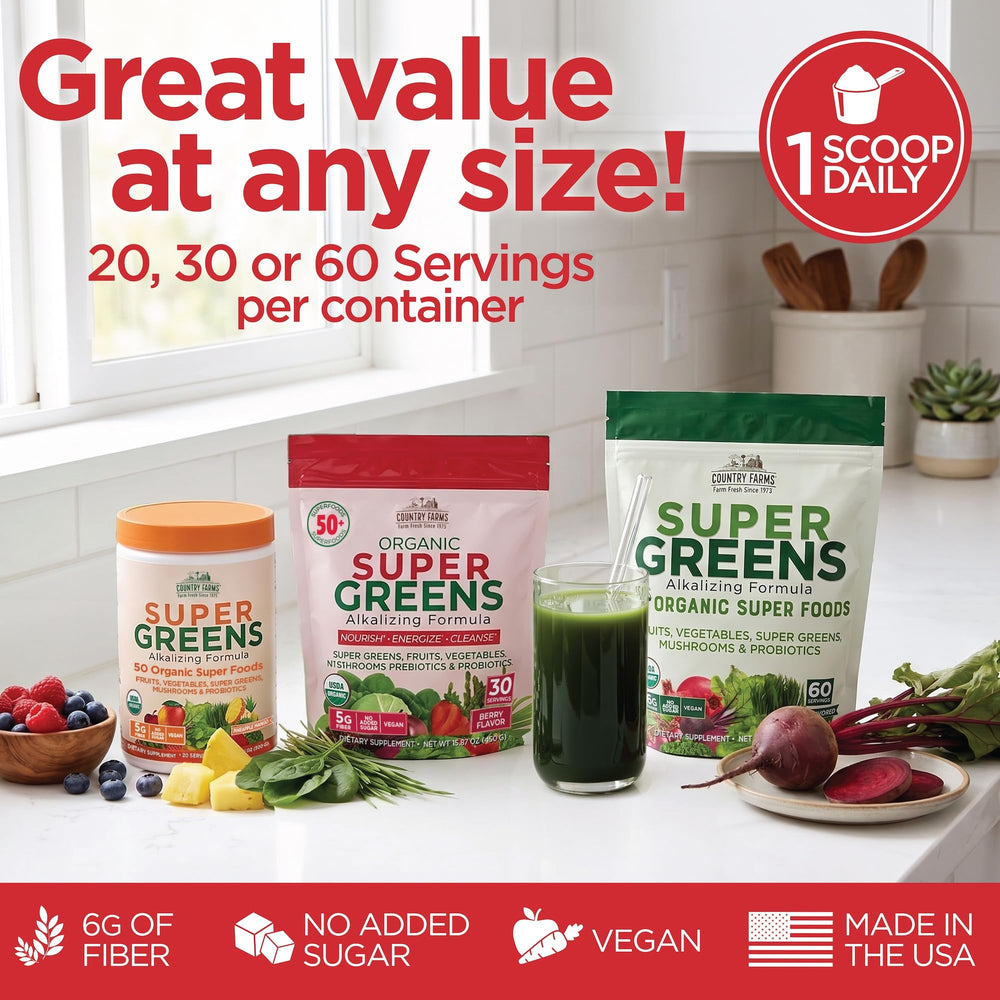 Country Farms product on a breakfast table with smoothie, ideal morning nutrition boost