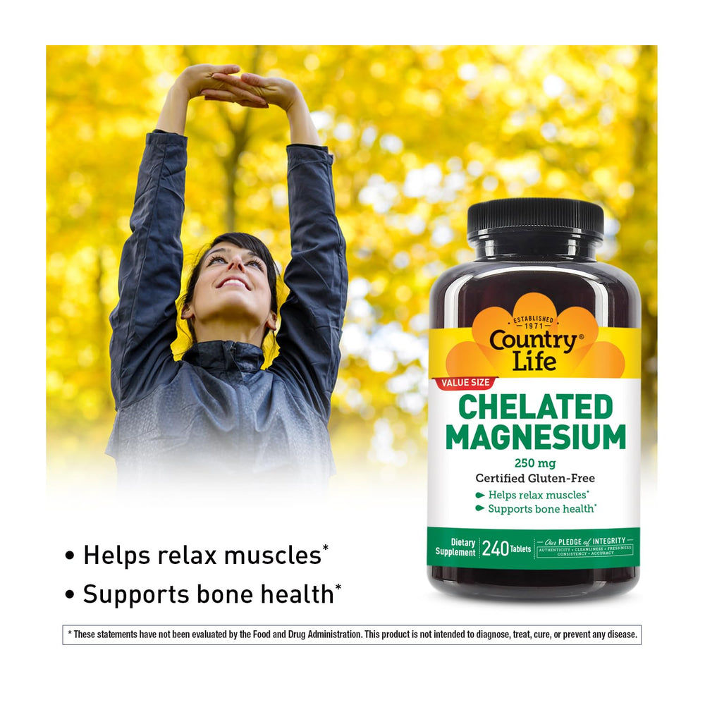 label detail highlighting chelated magnesium blend and certifications for trust