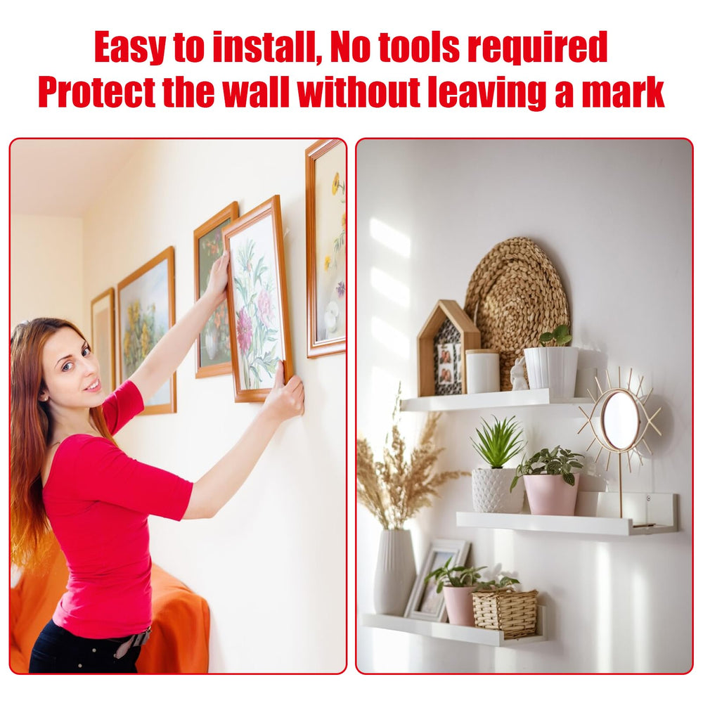 Couzeely holding bathroom mirror illustrating water resistance benefit