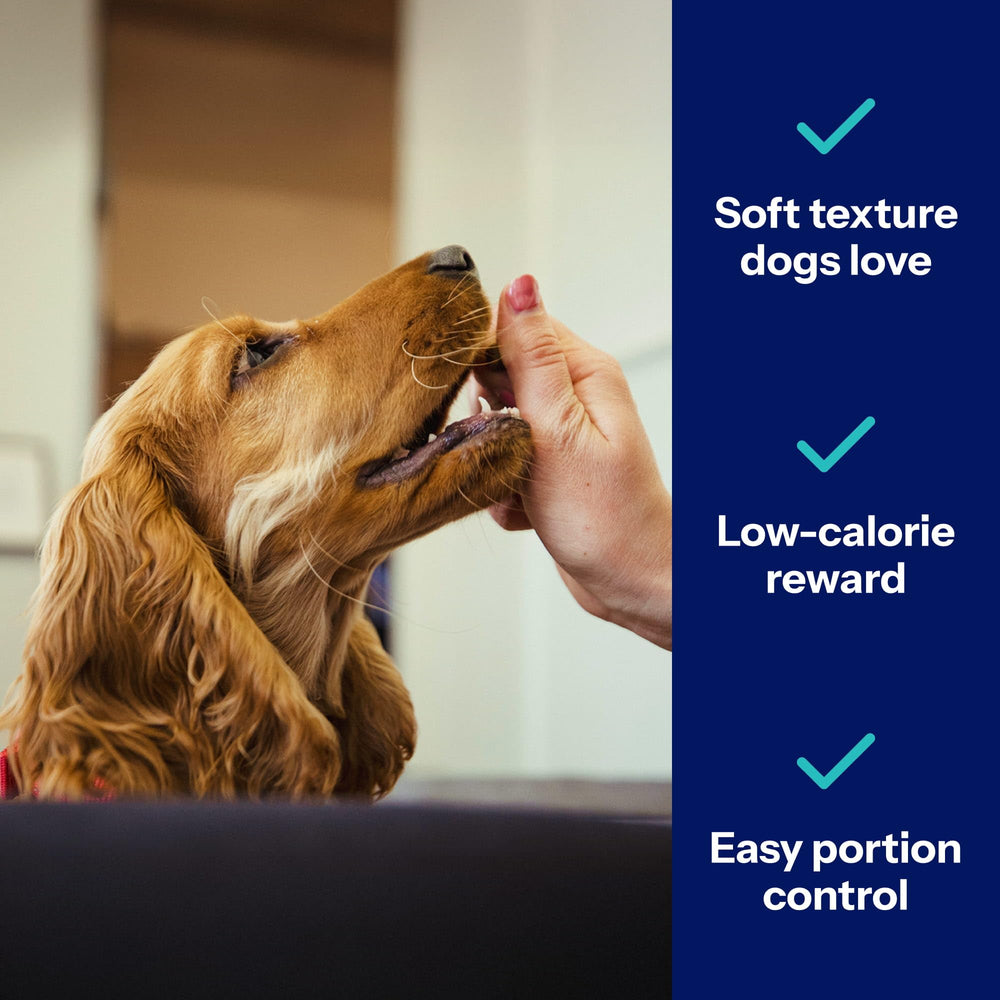 Covetrus hand holding treats illustrating easy portion control