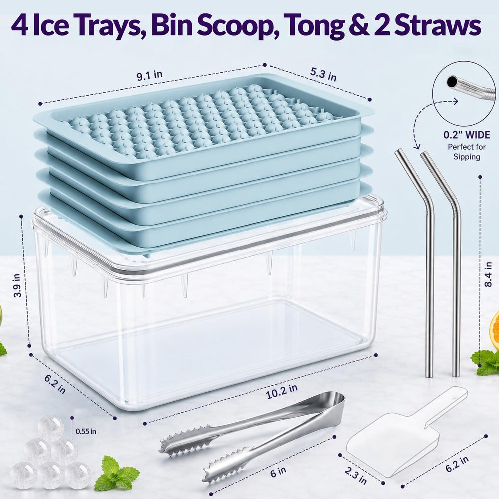 Cozy Kitchen Essentials nugget ice filling a narrow bottle for on-the-go cooling