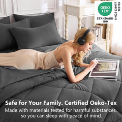 CozyLux folded sheet set showing included flat sheet and pillowcases for quick setup