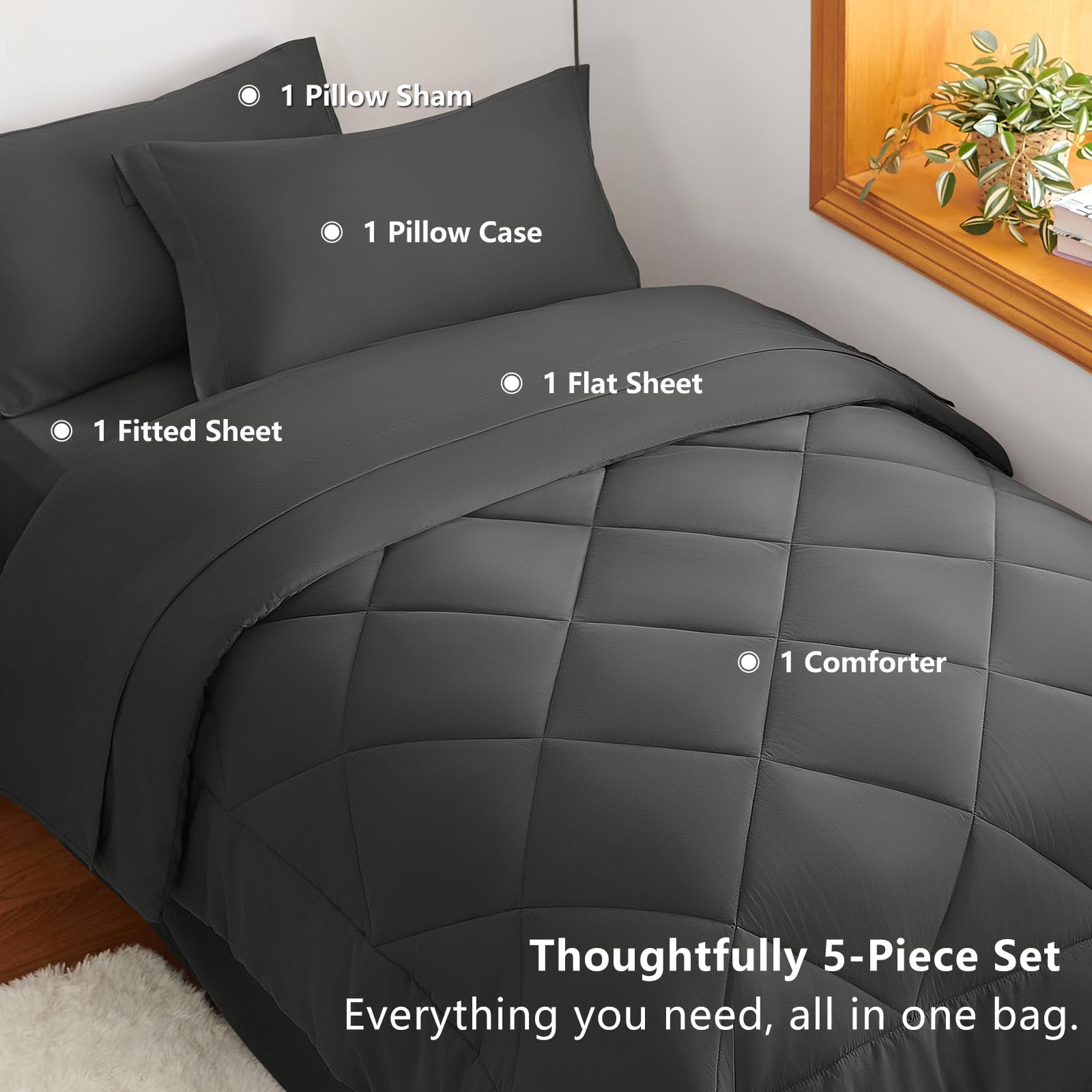 CozyLux vacuum-sealed packaging demonstrating compact shipped convenience