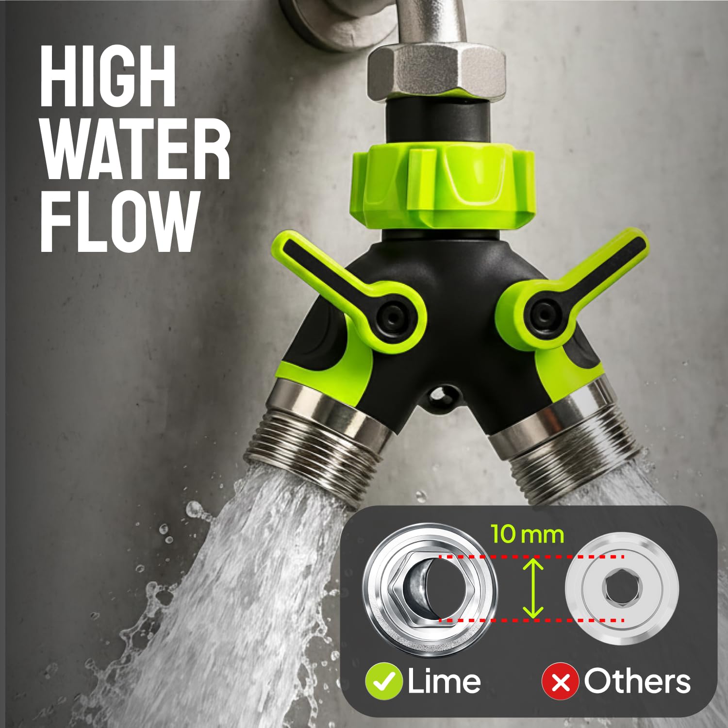 Craft911 installed on outdoor spigot illustrating easy hand-tight installation and secure connection