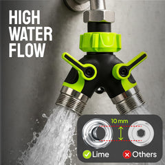 Craft911 installed on outdoor spigot illustrating easy hand-tight installation and secure connection