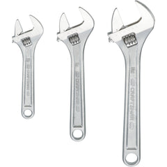 CRAFTSMAN front view of 3-piece wrench set showing sizes and compact storage benefits