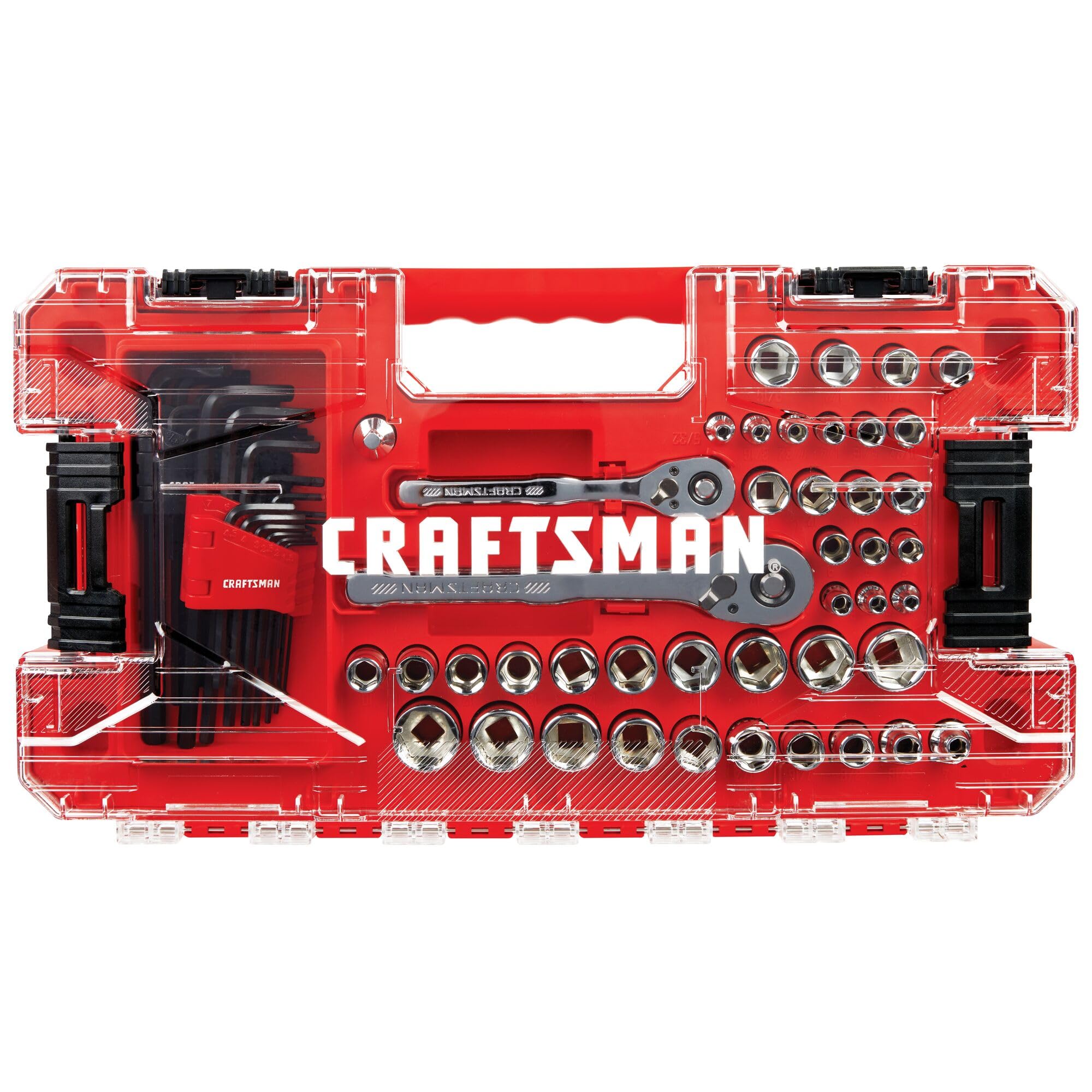 CRAFTSMAN VERSASTACK stacked modules illustrating configurable workshop organization