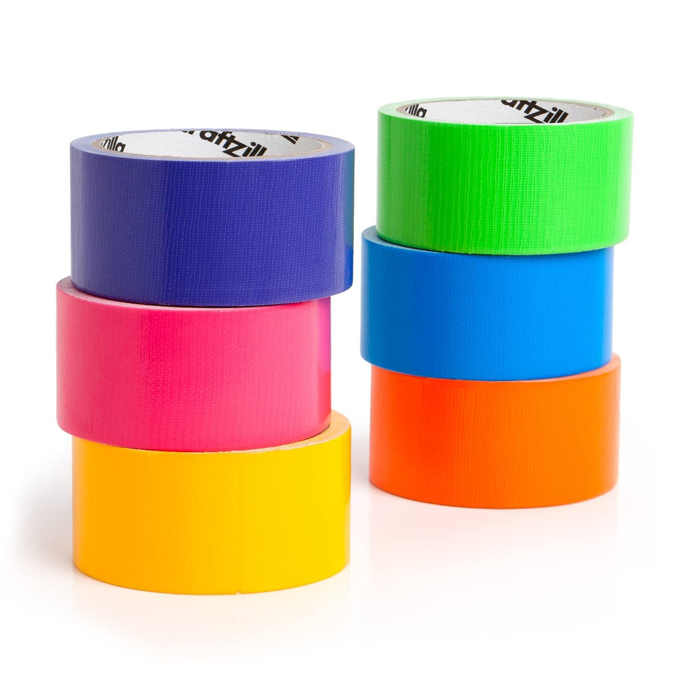 Craftzilla front packaging showing six bright colored duct tape rolls for easy selection
