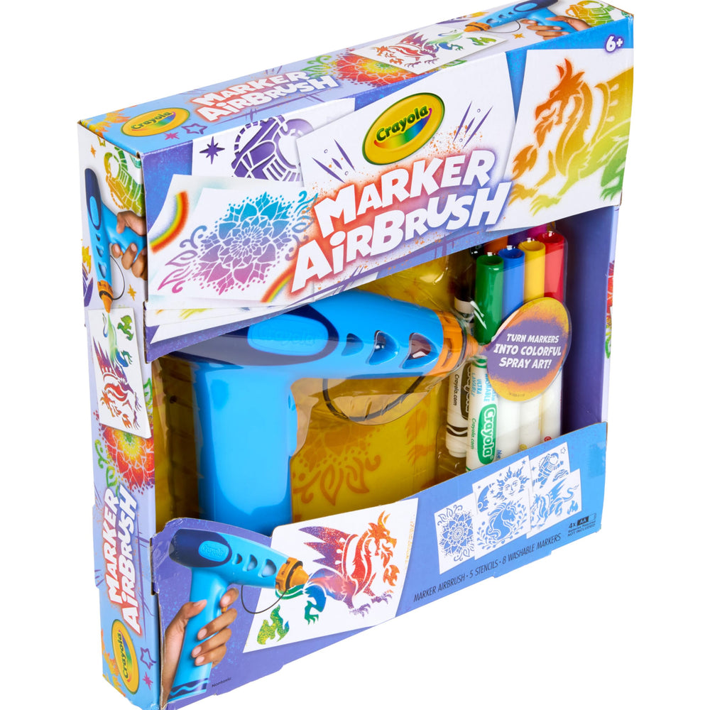Crayola assortment of compatible marker types displayed to expand color options