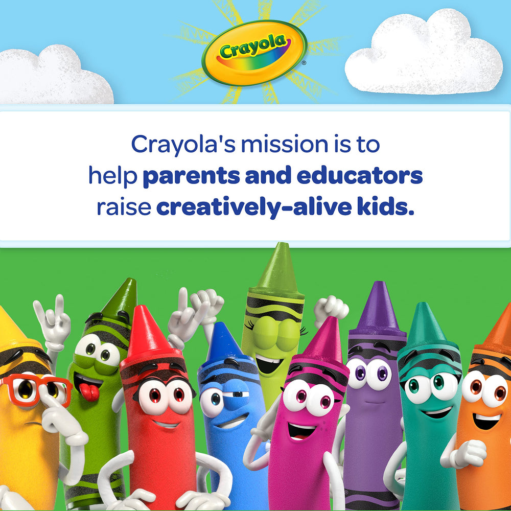 Open Crayola storage box with organized crayons for easy cleanup