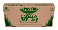 Crayola front packaging showing 256-count markers and clear classroom-ready labeling benefit