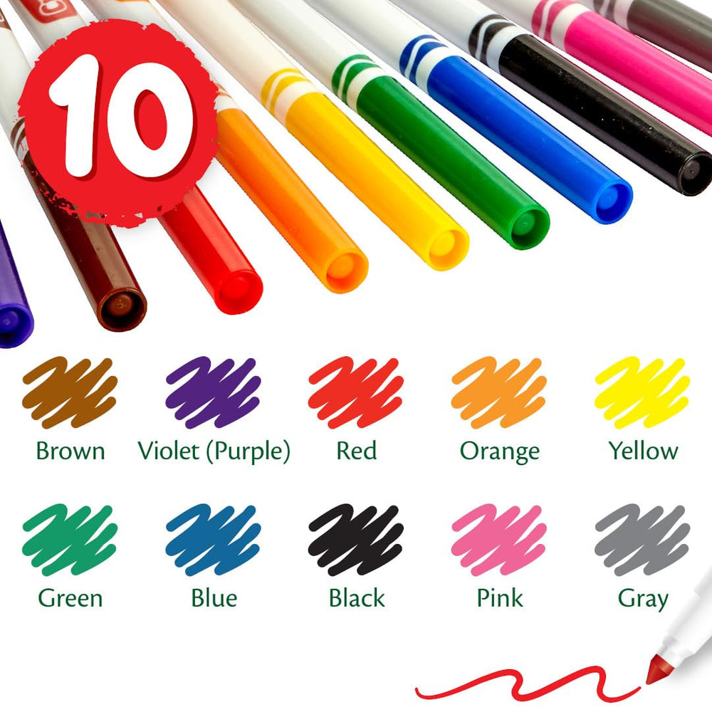 Crayola markers in classroom activity showing group use and sharing convenience