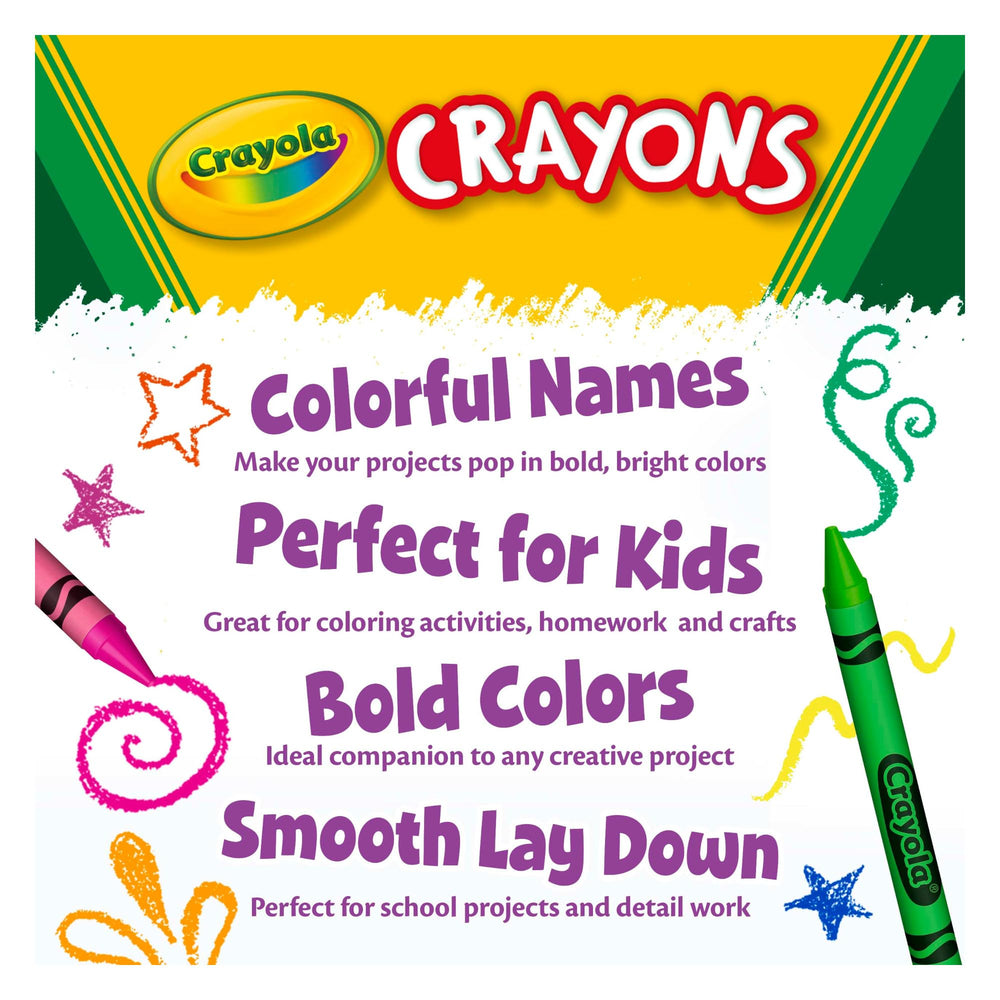 Crayola crayon tip close-up highlighting double-wrap durability benefit
