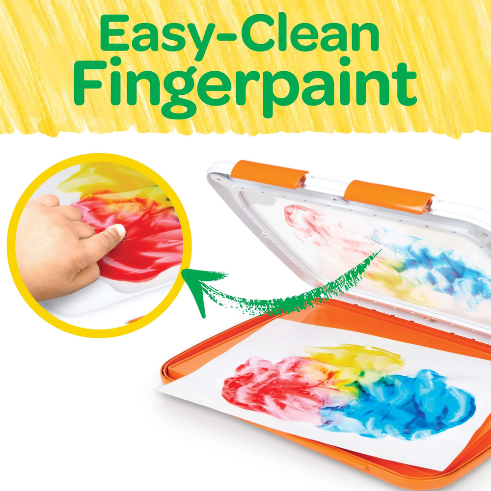 Crayola coated finger painting paper close-up showing non-bleed surface benefit