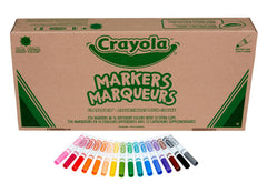 Crayola colorful marker array laid flat showing vibrant hues for easy color selection