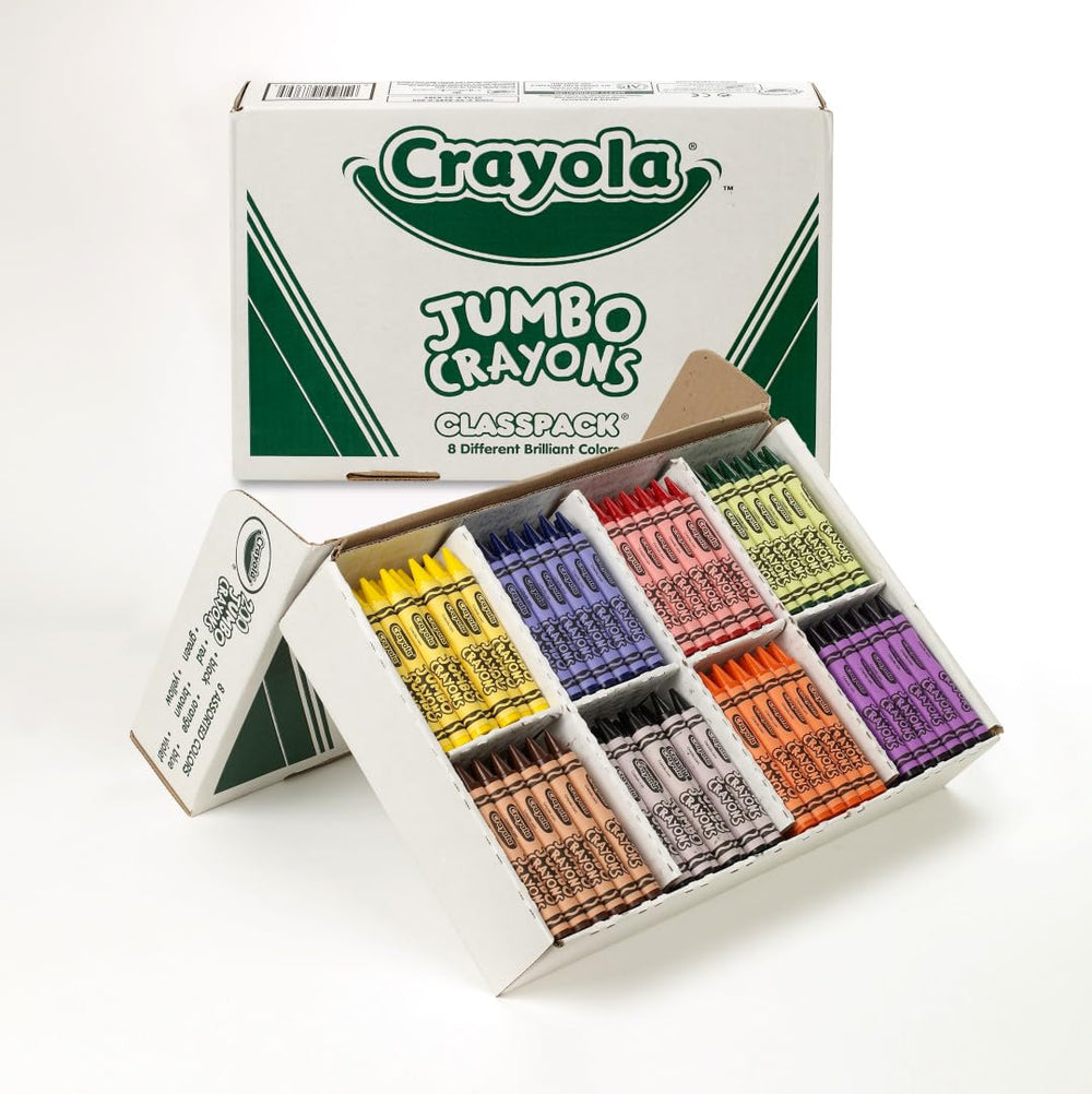 Crayola compartmented storage box with separated colors for fast classroom distribution