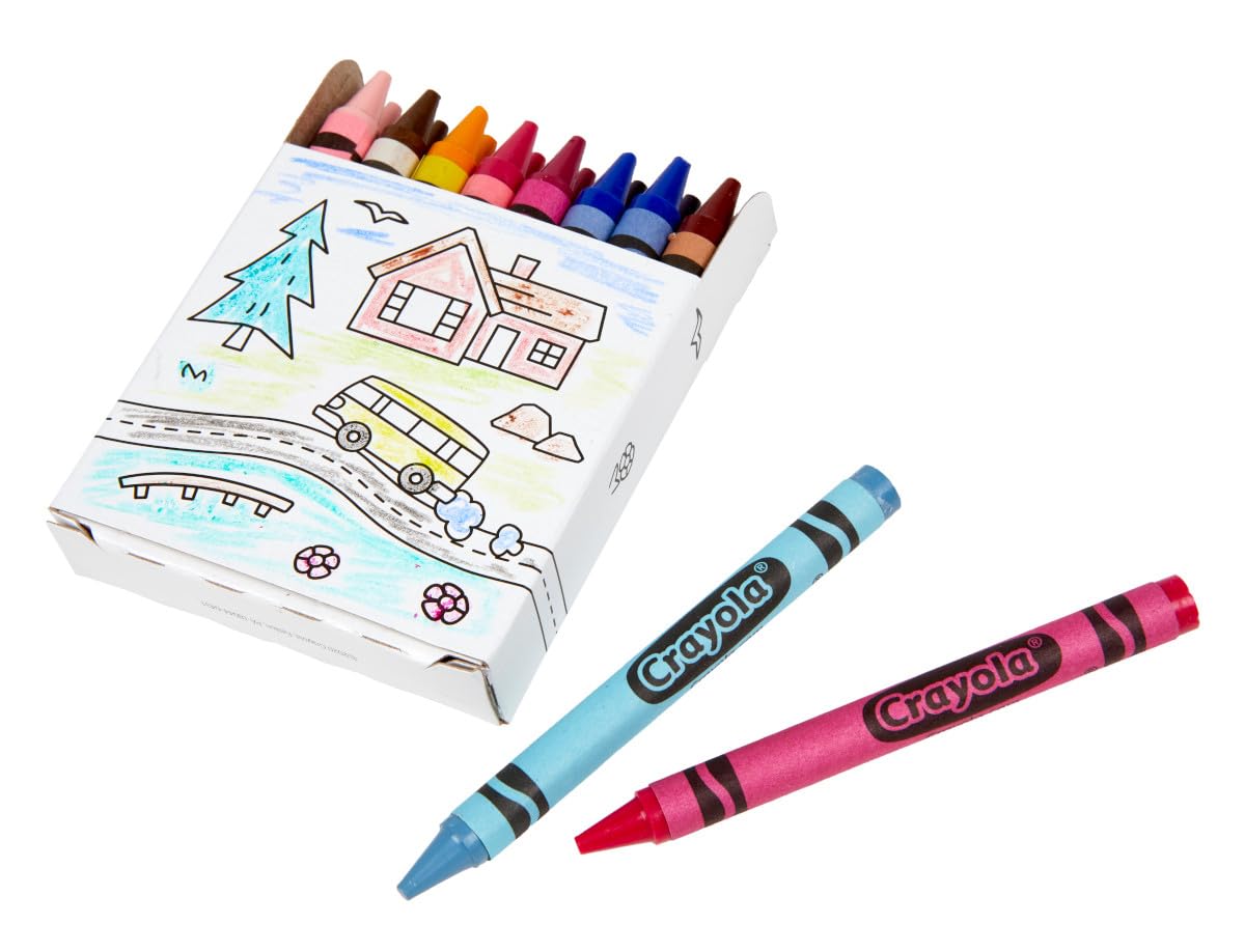 Crayola crayons spilled across table illustrating quick-access organization