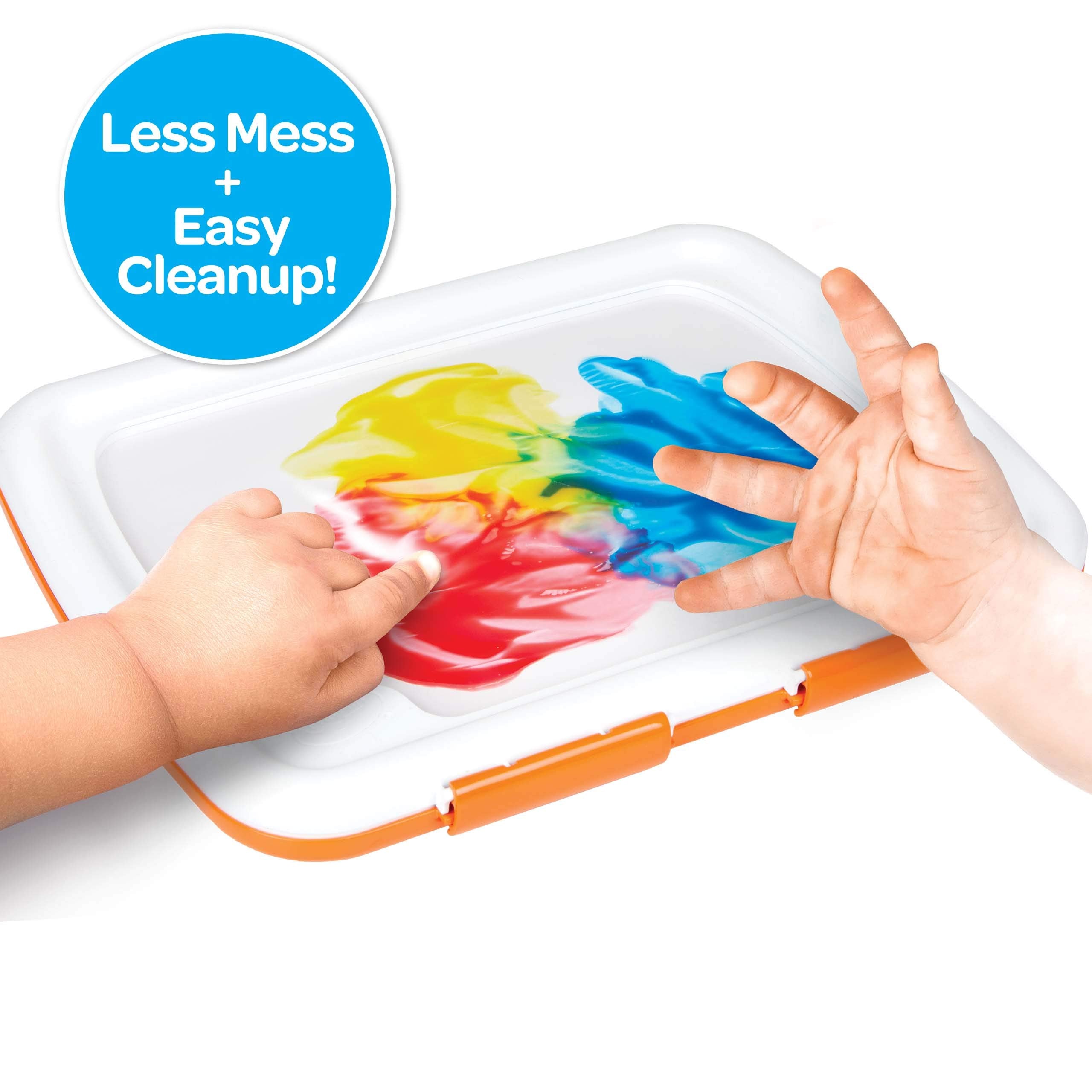 Crayola Finger Paint Unit in dishwasher illustrating easy cleanup convenience