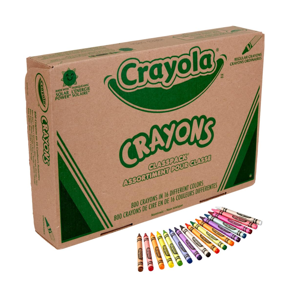 Crayola packaging with ACMI certified label reassuring safe, non-toxic use