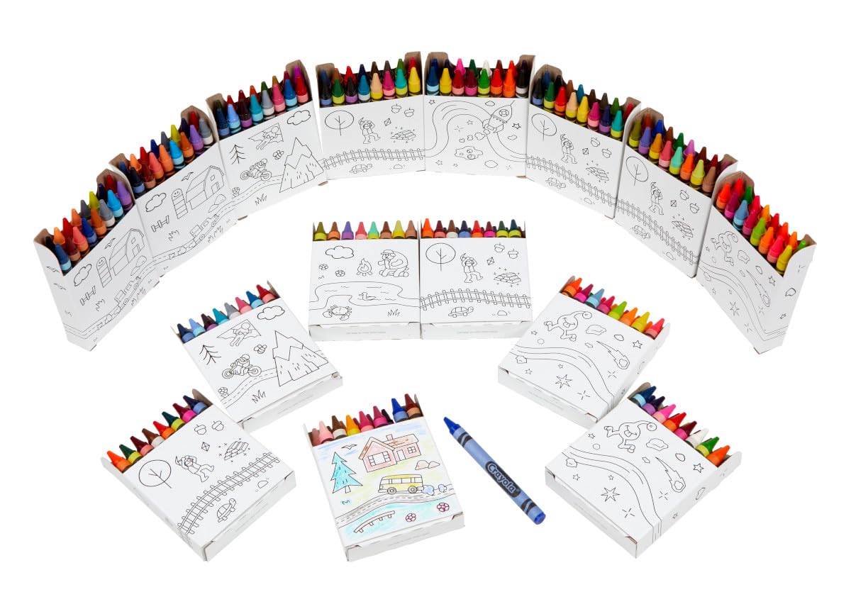 Crayola label close-up showing product details and bulk quantity clarity