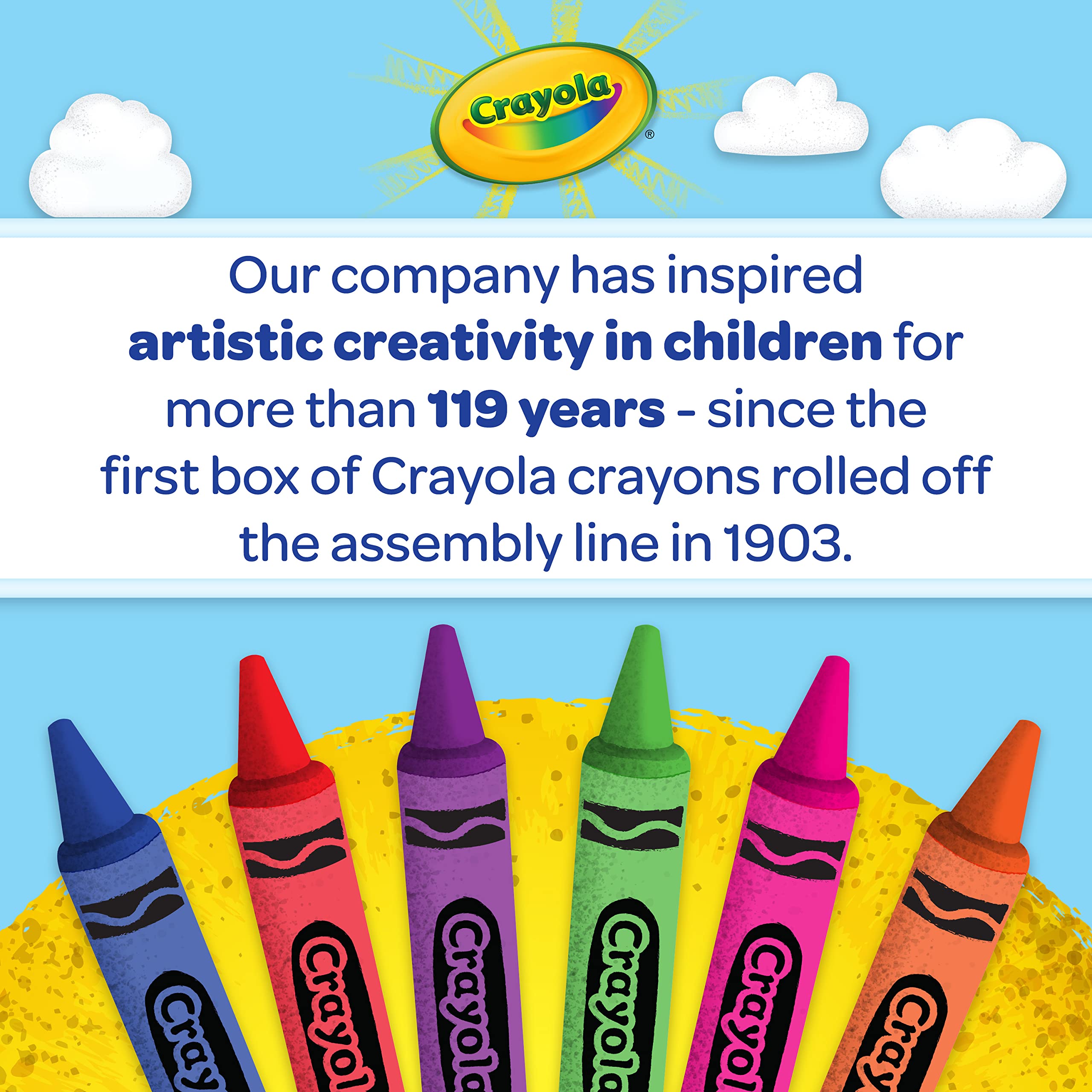Crayola crayons beside ruler showing scale and bulk quantity advantage