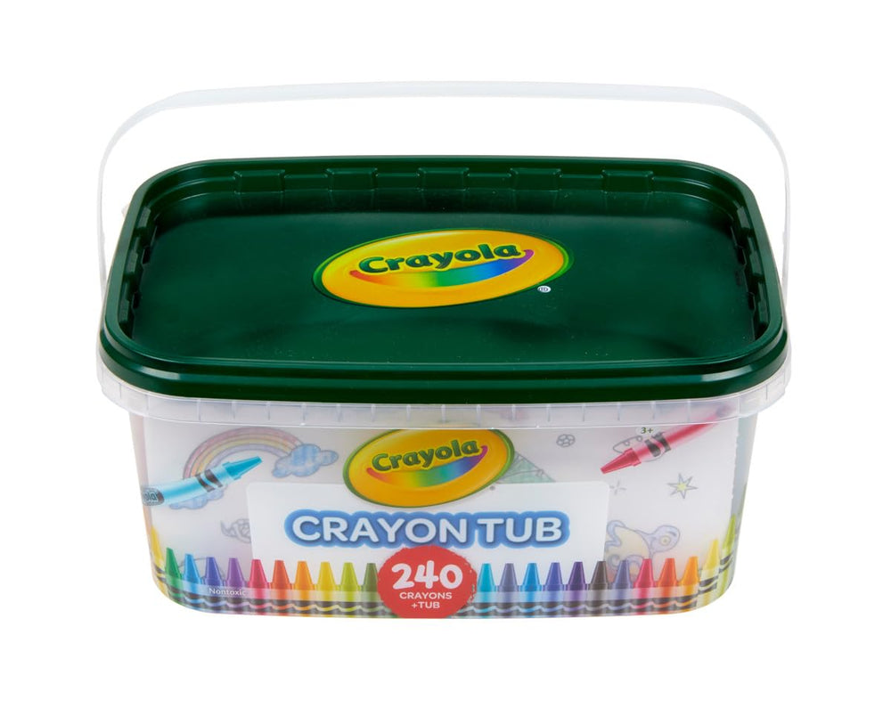 Crayola crayon held in child’s hand demonstrating size and comfortable grip