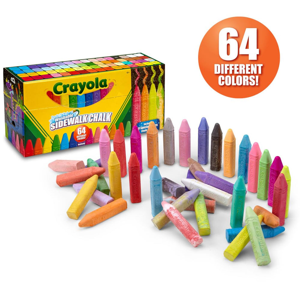 Crayola special-effects sticks showing tie-dye, neon, and glitter sparkle