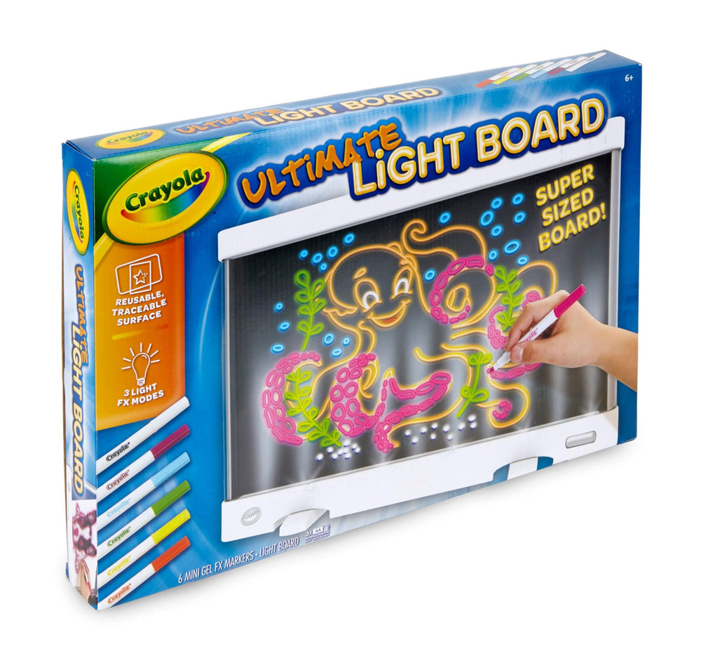 Crayola tracing panel removed close-up demonstrating easy conversion to a tracing pad for practice