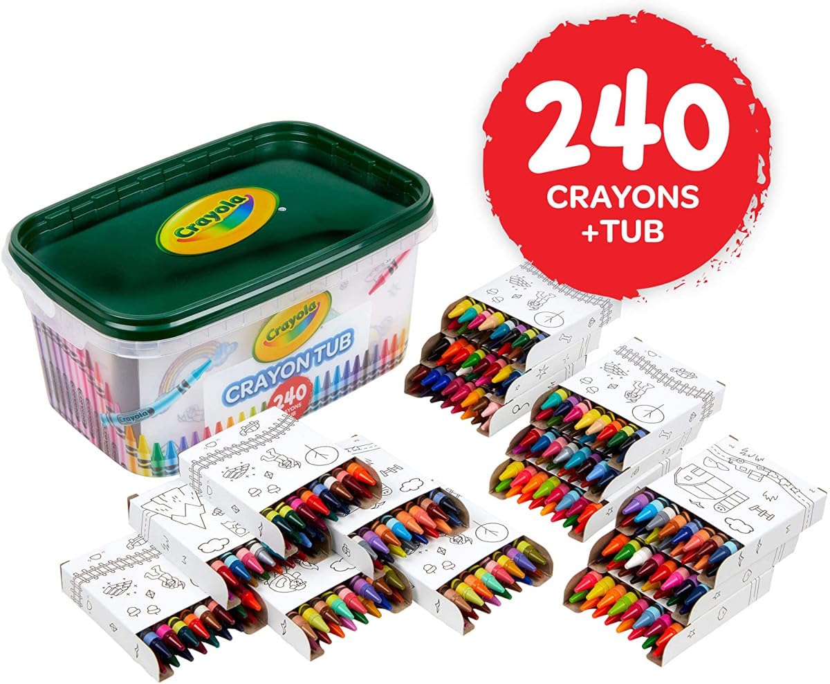 Crayola two identical-color crayons highlighting duplicate supply benefit