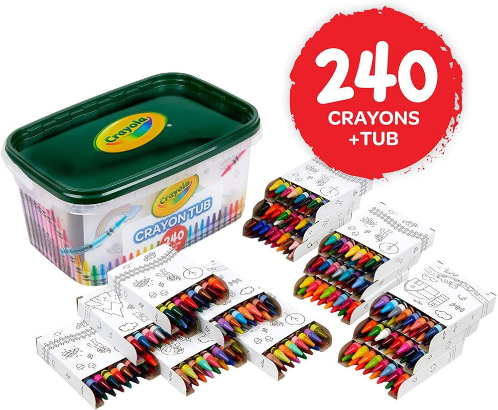 Crayola two identical-color crayons highlighting duplicate supply benefit