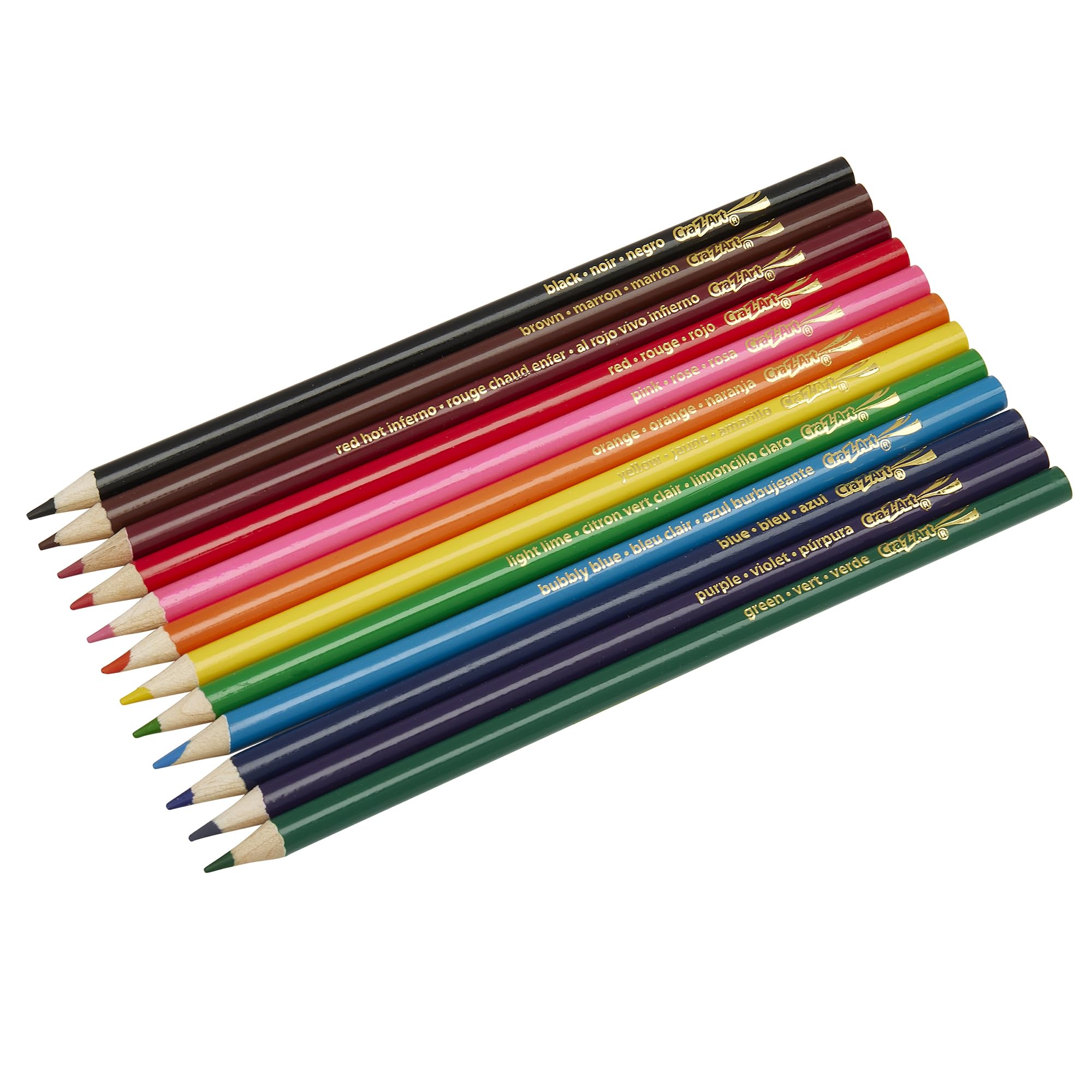 Cra-Z-Art pencils next to ruler showing scale and classroom readiness