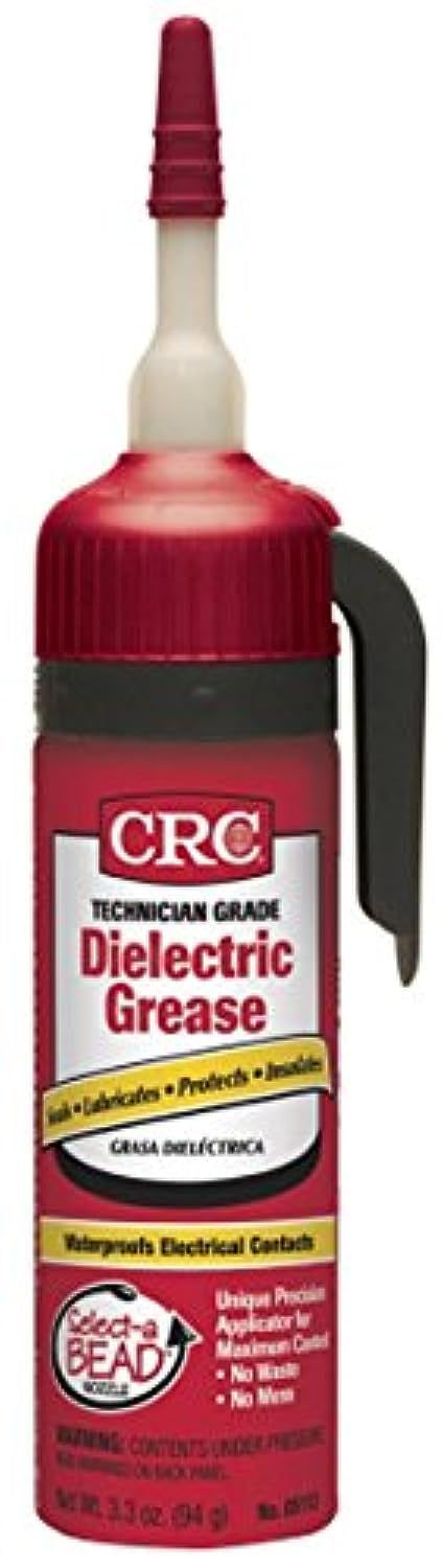 CRC dielectric grease 3.3 oz front view showing dispenser-ready cartridge for precise application