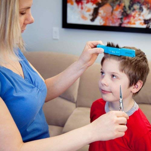 CreaClip used on a child’s hair delivering quick, tidy kid-friendly haircut benefit