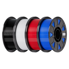 Creality PETG spool set front view showing four color benefits