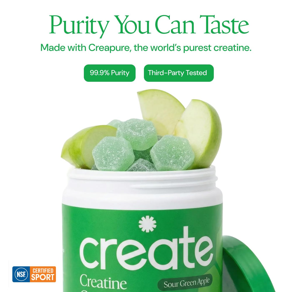 Create gummies in gym bag showing portability and travel-ready convenience