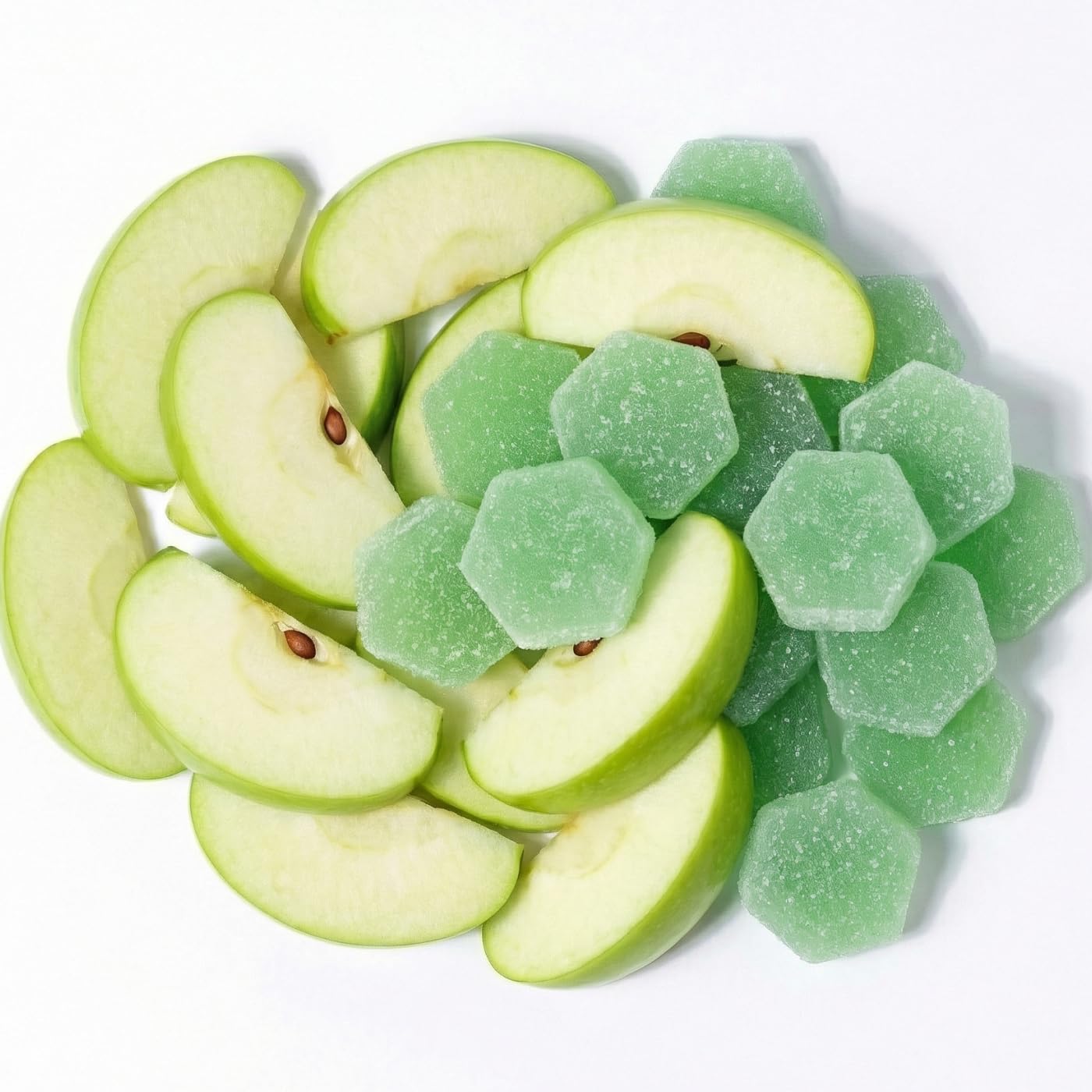 Create gummy being eaten demonstrating easy consumption on-the-go