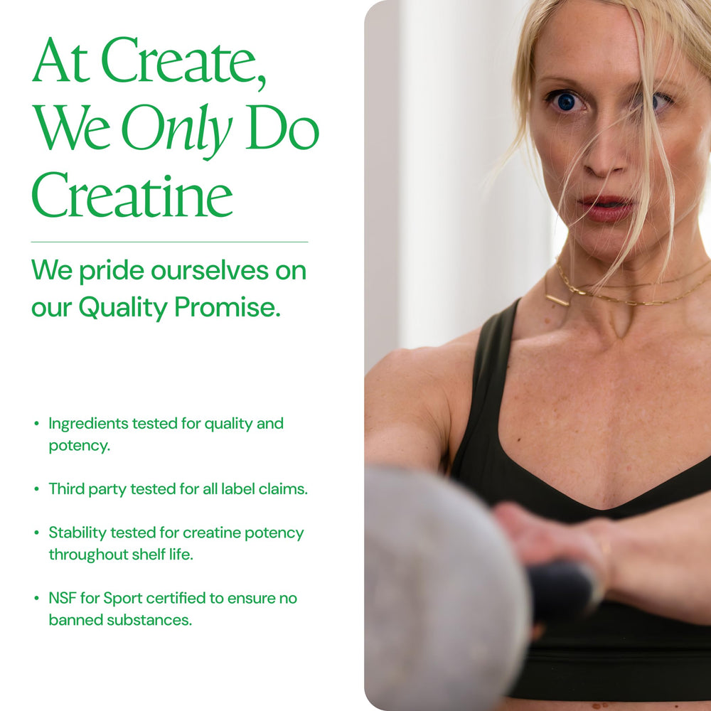 Create ingredient list with Creapure highlighted for purity and trust