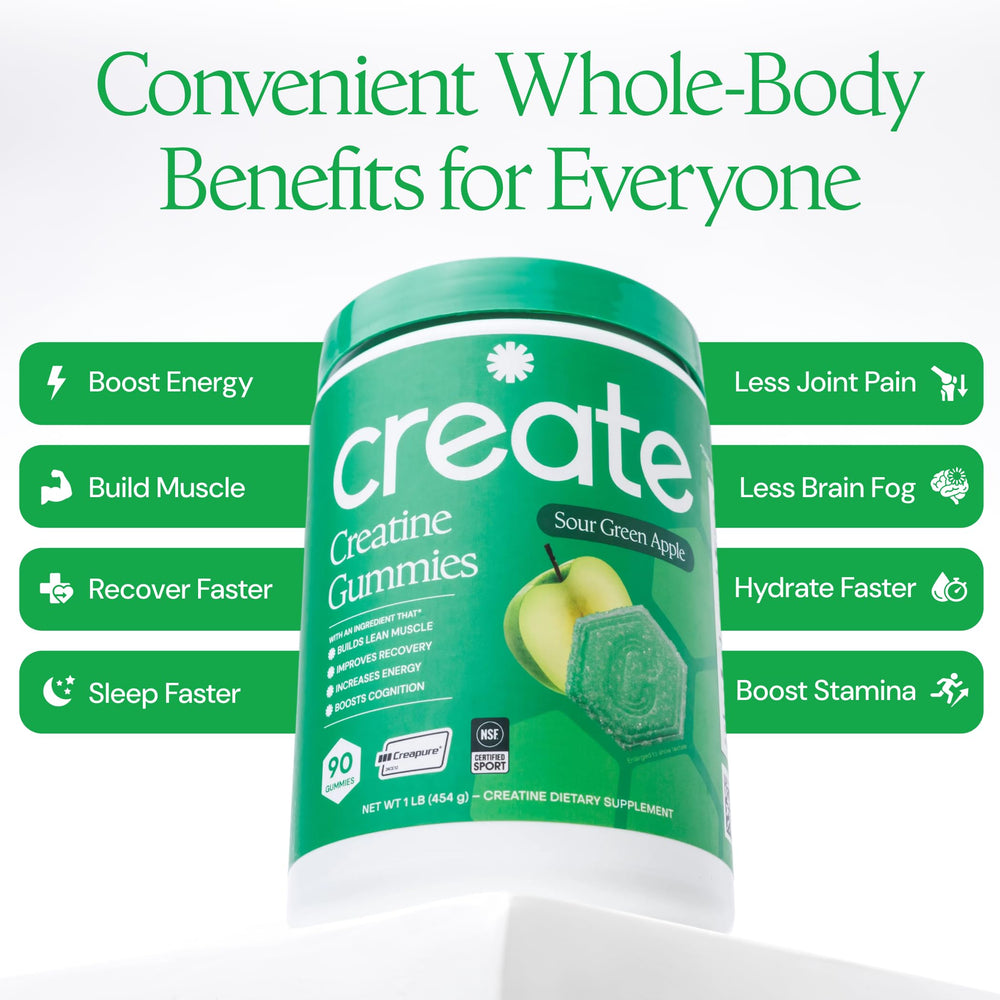 Create label and nutrition close-up showing Creapure ingredient transparency