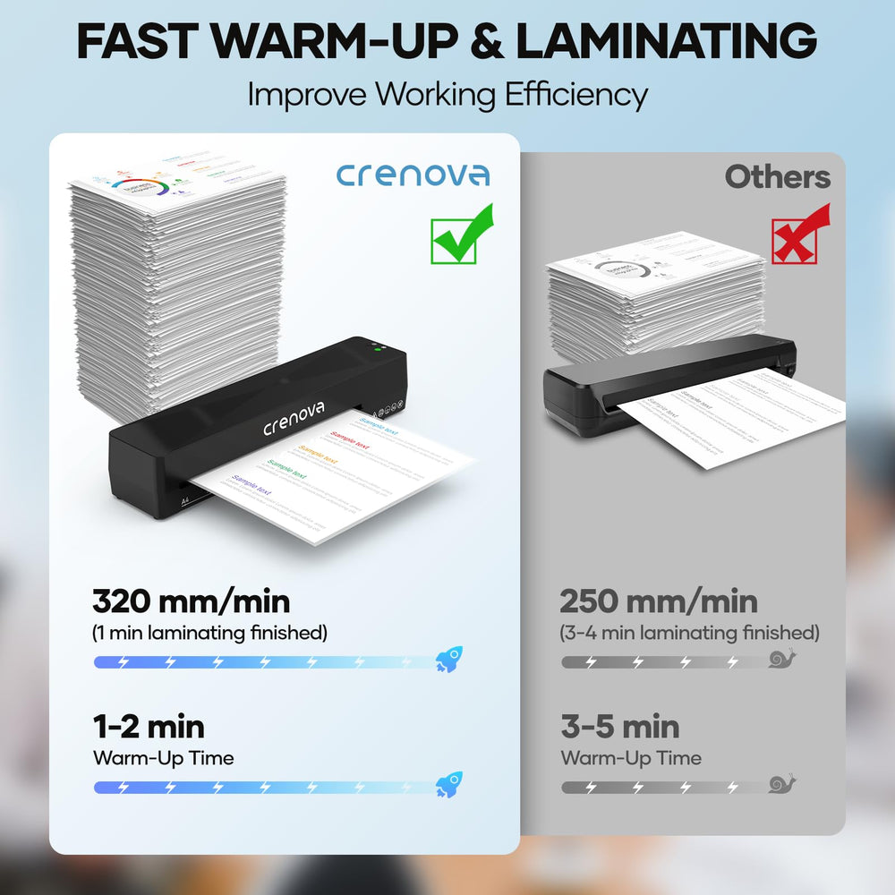 Crenova close-up of hot/cold switch and one-button operation benefit