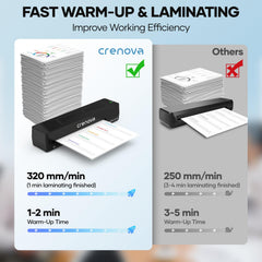 Crenova close-up of hot/cold switch and one-button operation benefit