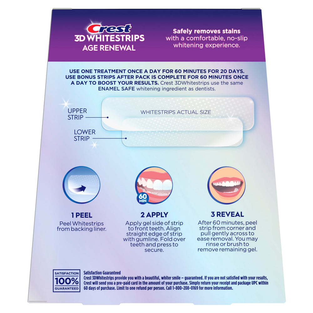 Crest 3D Whitestrips packed in travel pouch for on-the-go whitening convenience