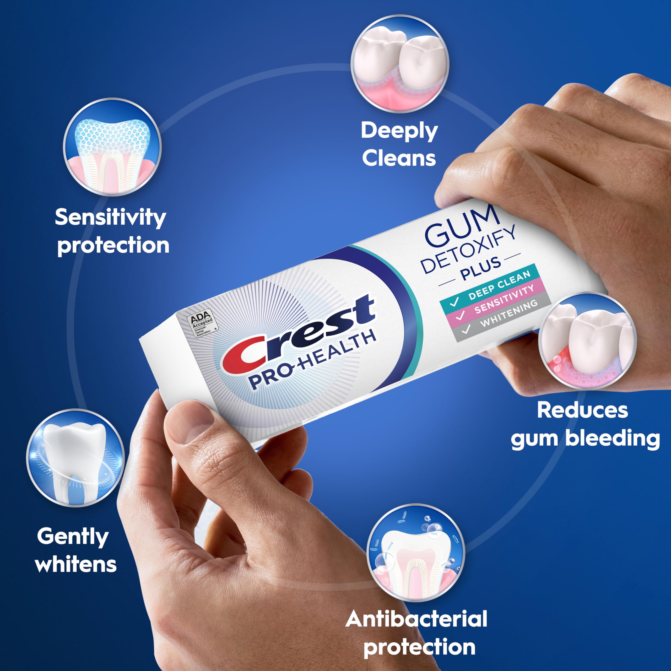 Activated foam texture from Crest Gum Detoxify demonstrating gumline coverage