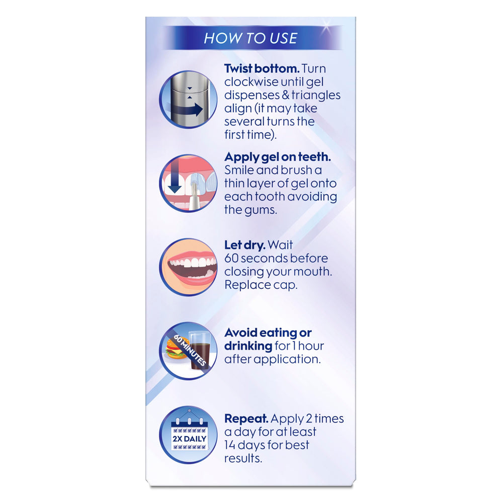 Crest whitening pen on bathroom counter in lifestyle setting for daily routine