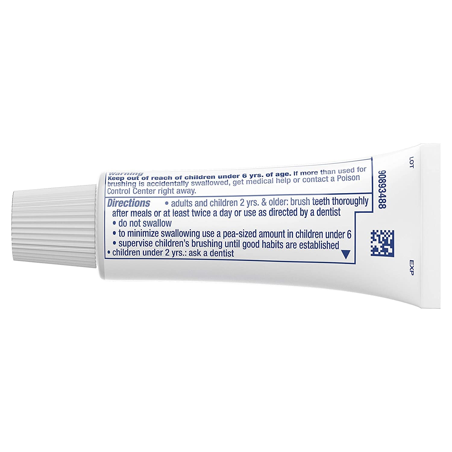 Crest travel toothpaste in a toiletry bag showing convenience and minty freshness