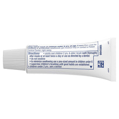 Crest travel toothpaste in a toiletry bag showing convenience and minty freshness
