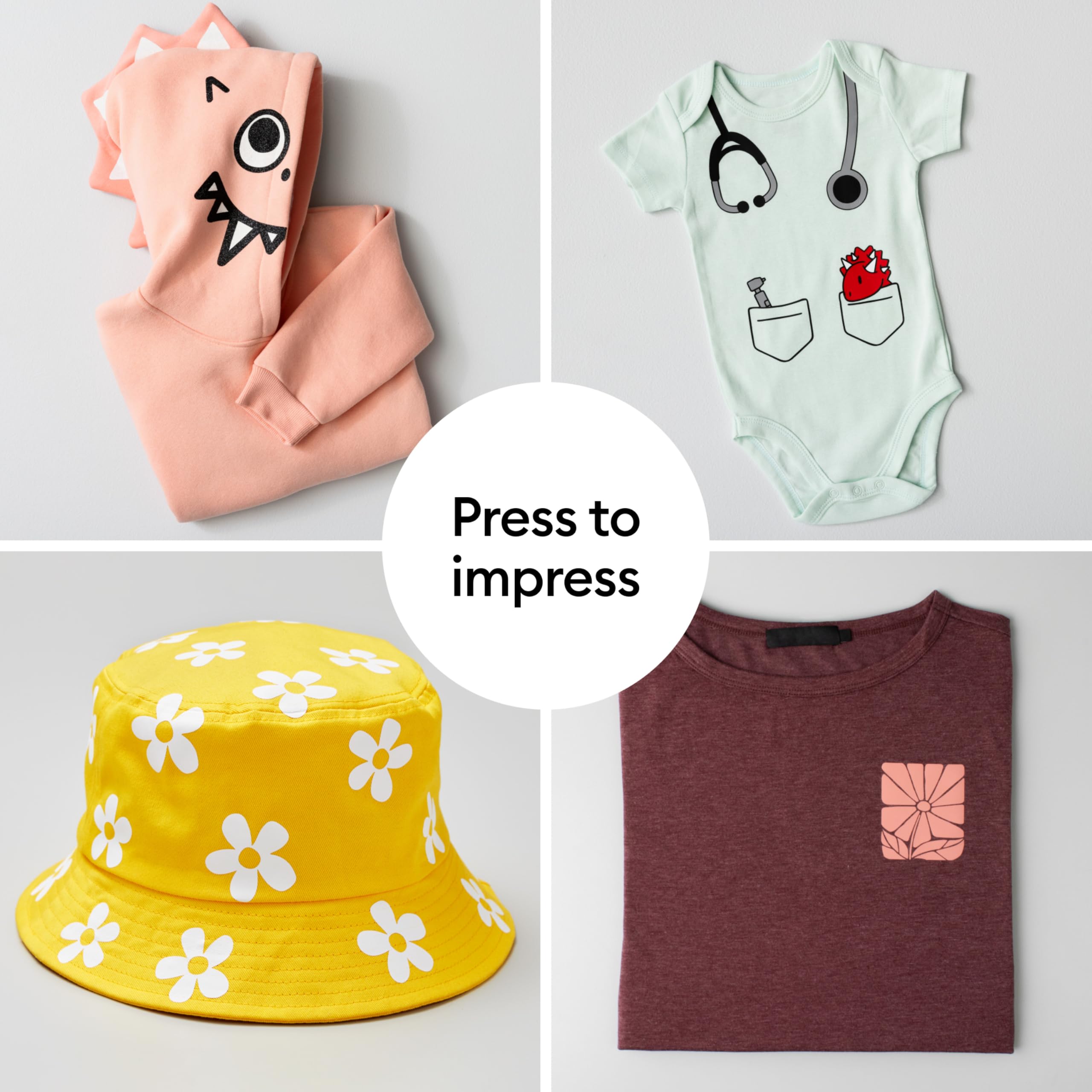 Cricut EasyPress Mini LT applied on sleeve seam to reach tight or curved areas