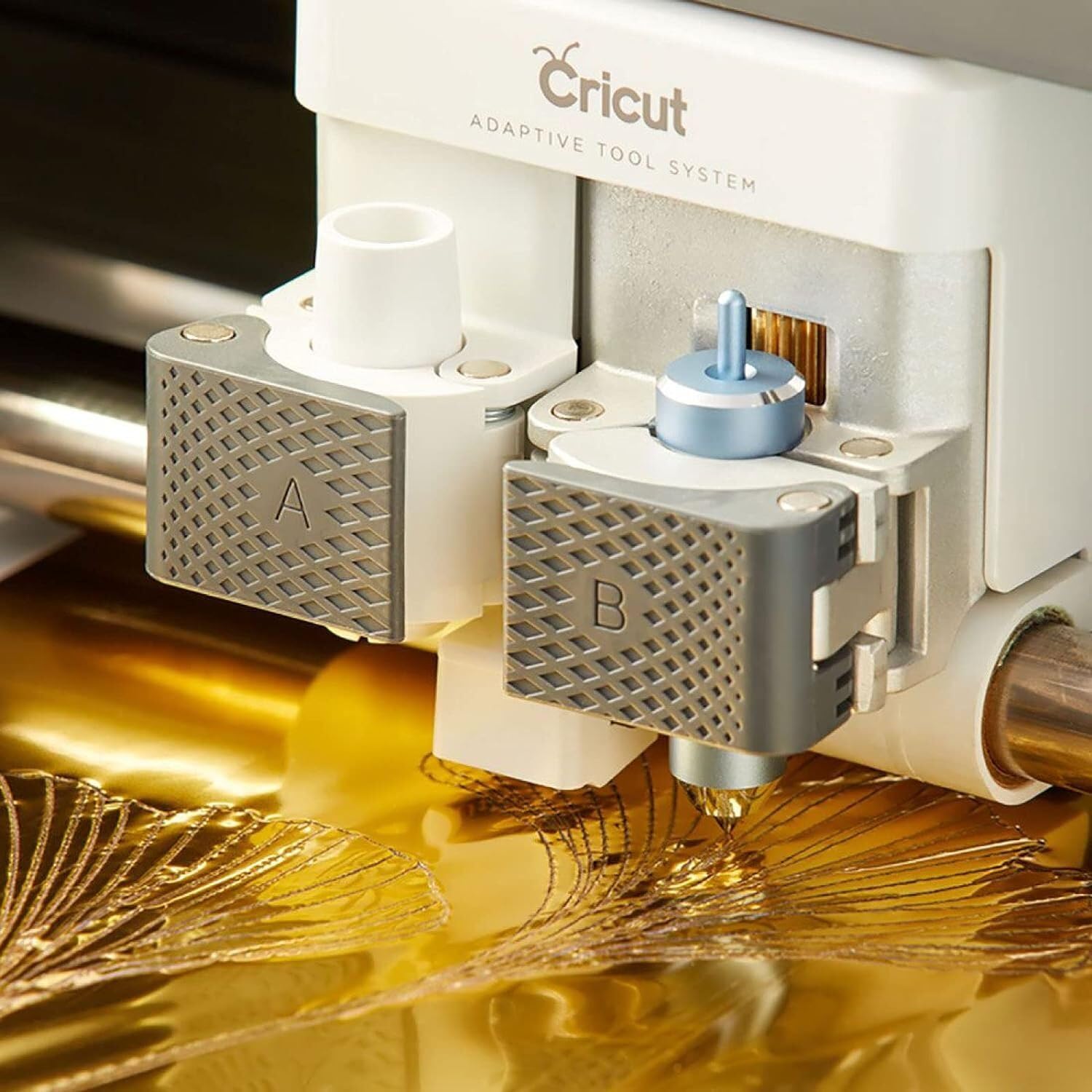 Cricut foil transfer kit being used in a Maker machine demonstrating workflow