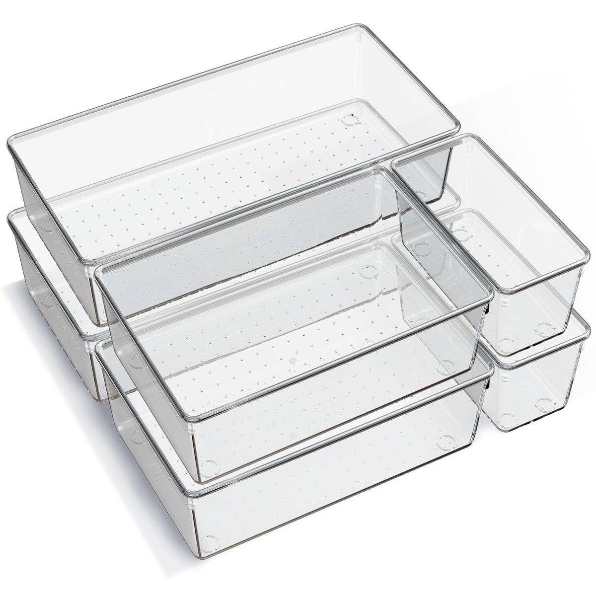 Criusia clear trays front packaging showing full 6-pack and sizes for easy selection