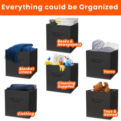 Criusia bin inserted in cubby shelving demonstrating neat fit and maximized shelf organization