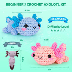 Crochetta yarn color palette displaying blue and pink shades for easy project matching